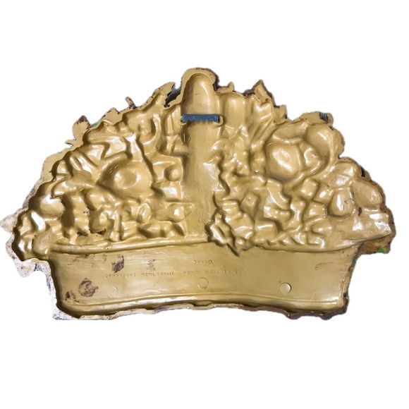 Vintage Homco Plastic Fruit Basket Wall Hanging Farm Cottage Core MCM Farmhouse - Picture 3 of 5